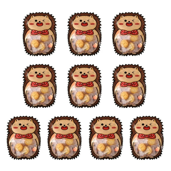 XIANXIAN Cartoon Snack Bag Ziplock Bag Snack Bags for Kids 10Pcs Reusable Bags Cute Cookie Bags for School Gift Bags Birthday Party Bags Dessert Decorating Bags Food Storage Meal Prep Container