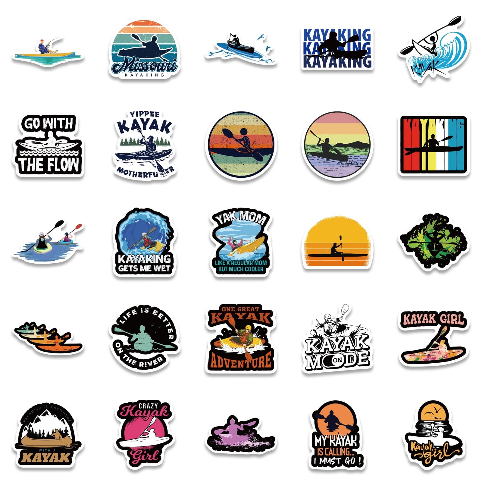 XIANXIAN Cartoon Summer Kayak Stickers Decorate Luggage Notebook DIY ...
