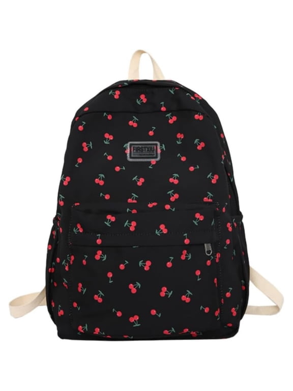 Cherry School Bag Cherry Backpack Aesthetic Backpack Backpack Laptop Travel Casual Backpack