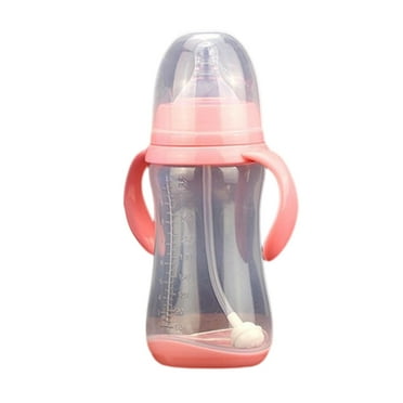 XIANXIAN 300ML Wide Caliber PP Baby Bottle with Handle Anti Drop Anti Flatulence Plastic Baby Bottle Durable