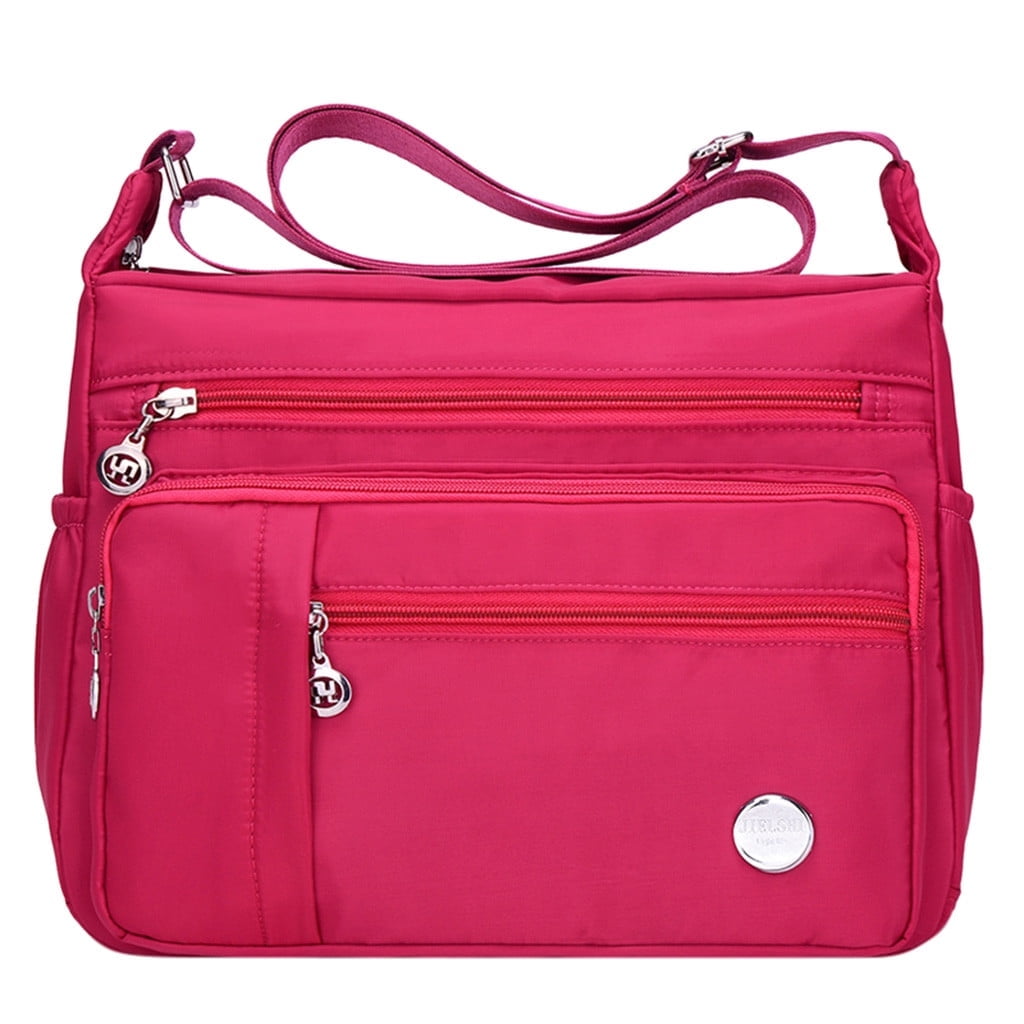 ショルダーバッグ・ポシェット K-WAY Woman Shoulder bag Red K7127MW WNM Gustave Large Travel Crossbody Bag, Waterproof Nylon, Zipper