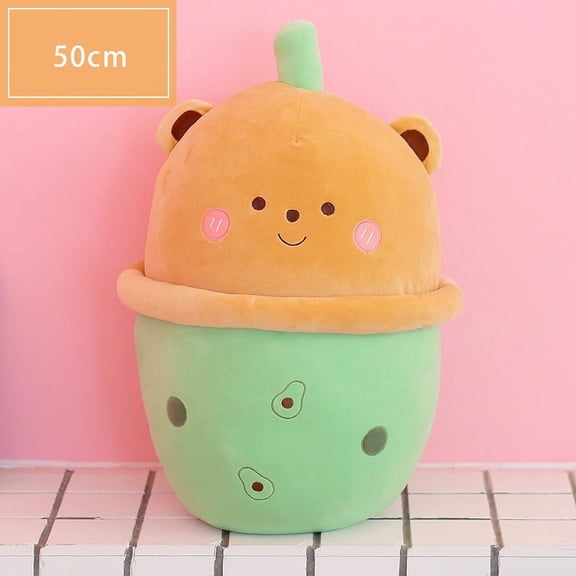 XIANXIAN Cute Boba Tea Plush Stuffed Animal Toy 19.7" Bubble Tea Kawaii Plushies Cartoon Soft Milk Tea Cup Cuddly Pillow Home Hugging Birthday for Children Kids Boys Girl Room Decor Bedtime, 19.7In