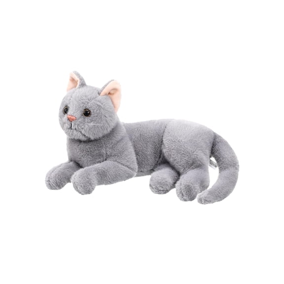 XIANXIAN Grey Cat Plush - 12” Soft Stuffed Animal Kitten, Washable Plushie, for Toddlers, Boys & Girls, Cozy Nursery and Room Decor