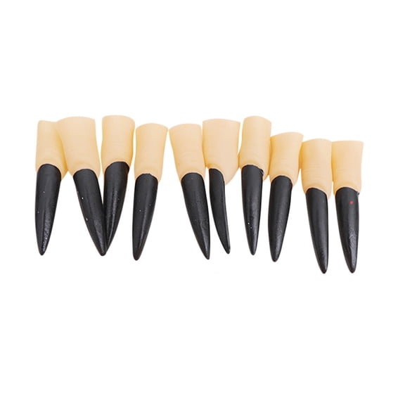 XIANXIAN Halloween Costume Nail Claws Fake Witch Finger Nail Arrow Rings Role Play Tips for Halloween Party Witch Talon Claw Fingertip Prop 10PCS