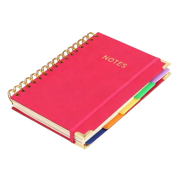 XIANXIAN Hardcover Notebook Journal with Removable Dividers and Tabs 300 Pages Leather 5-Subject College Ruled Large B5 Notebook for Work and Note-Taking