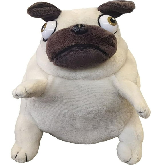 XIANXIAN Hilarious Pug Stuffed Animal - 6" Funny Ugly Cute Pug Dog Plush Toy, Weirdo Stuffed Animal Pug Plushies for Kids Boys Adults Valentines Birthdays Gift