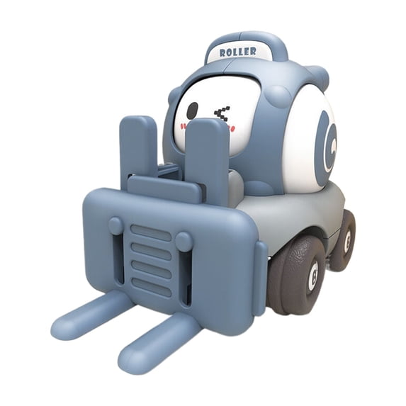 XIANXIAN Inertia Toy Early Educational Toddler Baby Toy Friction Powered Cars Push and Go Cars Tractor Bulldozer Dumper Cement Mixer Engineering Vehicles Toys for Children Boys Girls Kids Gift