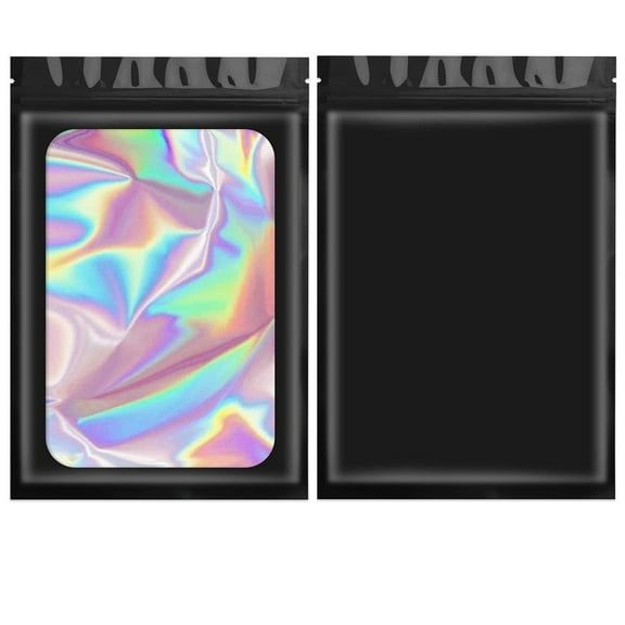 XIANXIAN Jewelry Gift Packaging Bags 100 Pcs Smell Proof Mylar Bags Packaging Bags Clear Resealable Odor Proof Bags Foil Pouch Bags for Food Storage Lipgloss Jewelry Eyelash Packaging