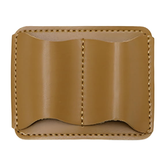 XIANXIAN Leather Pen Holder for Notebook, 2.9 x 2.3Inch Handmade Small Notebook Pen Holder with Clip, Double Slot Pencil Pen Sleeve for Journal, Book, Clipboard Coffee
