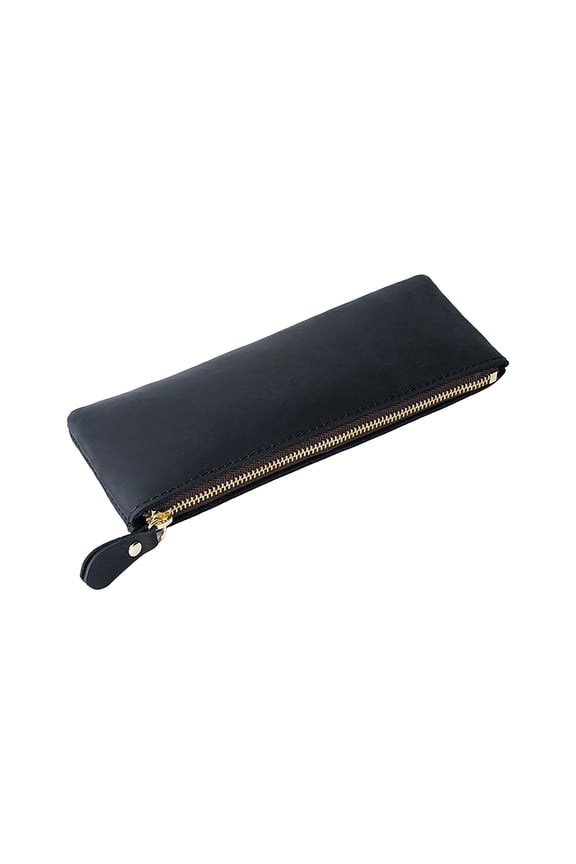 Leather Pouch Pencil Bags Portable Stationery Bag Big Capacity Cosmetic Organizer Case Zipper Coin Purse Makeup Brush Pouch Office Desk Supplies for Storing Makeup Tools Travel Office Home