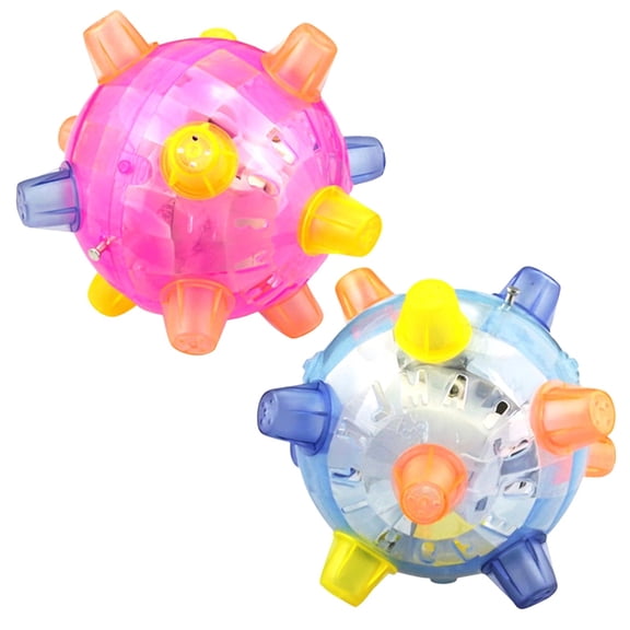 XIANXIAN Light Up Bouncy Balls Plastic Vibrating Ball Toy with Music Sound Effects, LED Dancing Singing Ball, Party Supplies for Birthdays, Best Gift Party Favors (Random Color, Battery Powered)