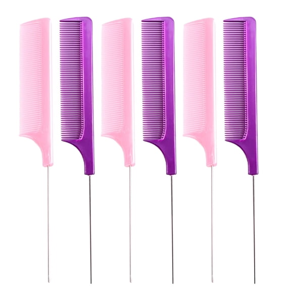 XIANXIAN Metal Needle Stem Comb Carbon Comb Strong Durable Needle Stem Comb Hair Comb Heat Resistant Teasing Combs