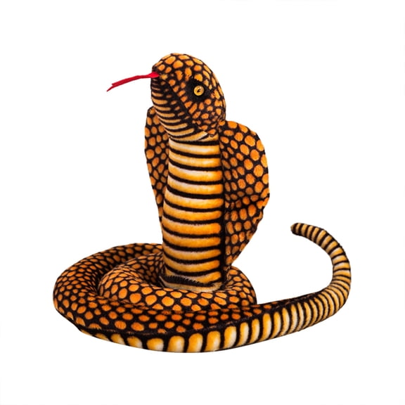 XIANXIAN Orange Yellow Blue Snake Stuffed Animal, 43 Inch Long Lifelike Cobra Stuffed Plush Toy Snake Plushie Gifts for Kids Children Birthday Home Prank Prop Party Decor