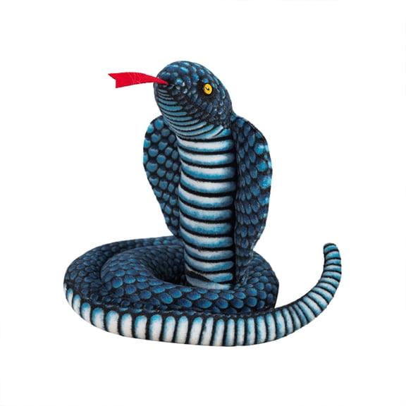 XIANXIAN Orange Yellow Blue Snake Stuffed Animal, 43 Inch Long Lifelike Cobra Stuffed Plush Toy Snake Plushie Gifts for Kids Children Birthday Home Prank Prop Party Decor