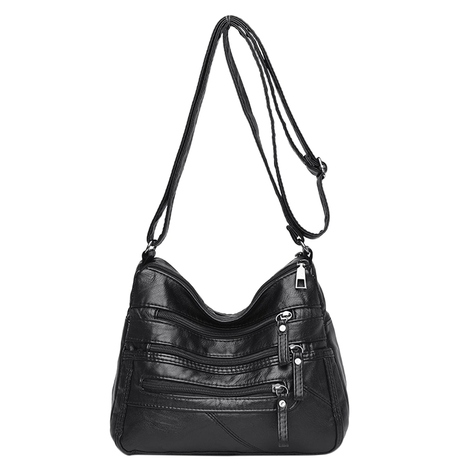 JAHH Genuine Leather Bucket Handbags Shoulder Bags Large