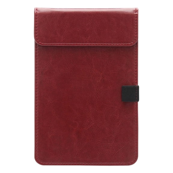 XIANXIAN PU Leather Pocket Clipboard,A6 Size Business Magnetic Clipboard with Pen Clip Small Clip Board for Outdoor, Office, Gifts(5.11x7.67 in, H