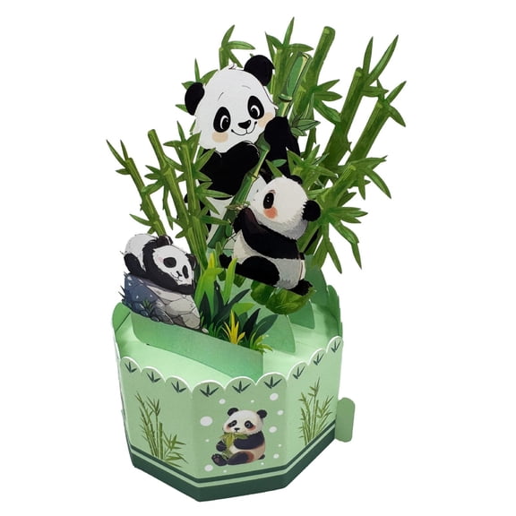 XIANXIAN Panda Pop Up Card for Kids - Cute 3D Birthday Card with Envelope & Blank Note, Cartoon Pop Up Decor Gifts for Women Girl Boy Daughter Grandson Panda Lover on Valentine's Day All Occasion