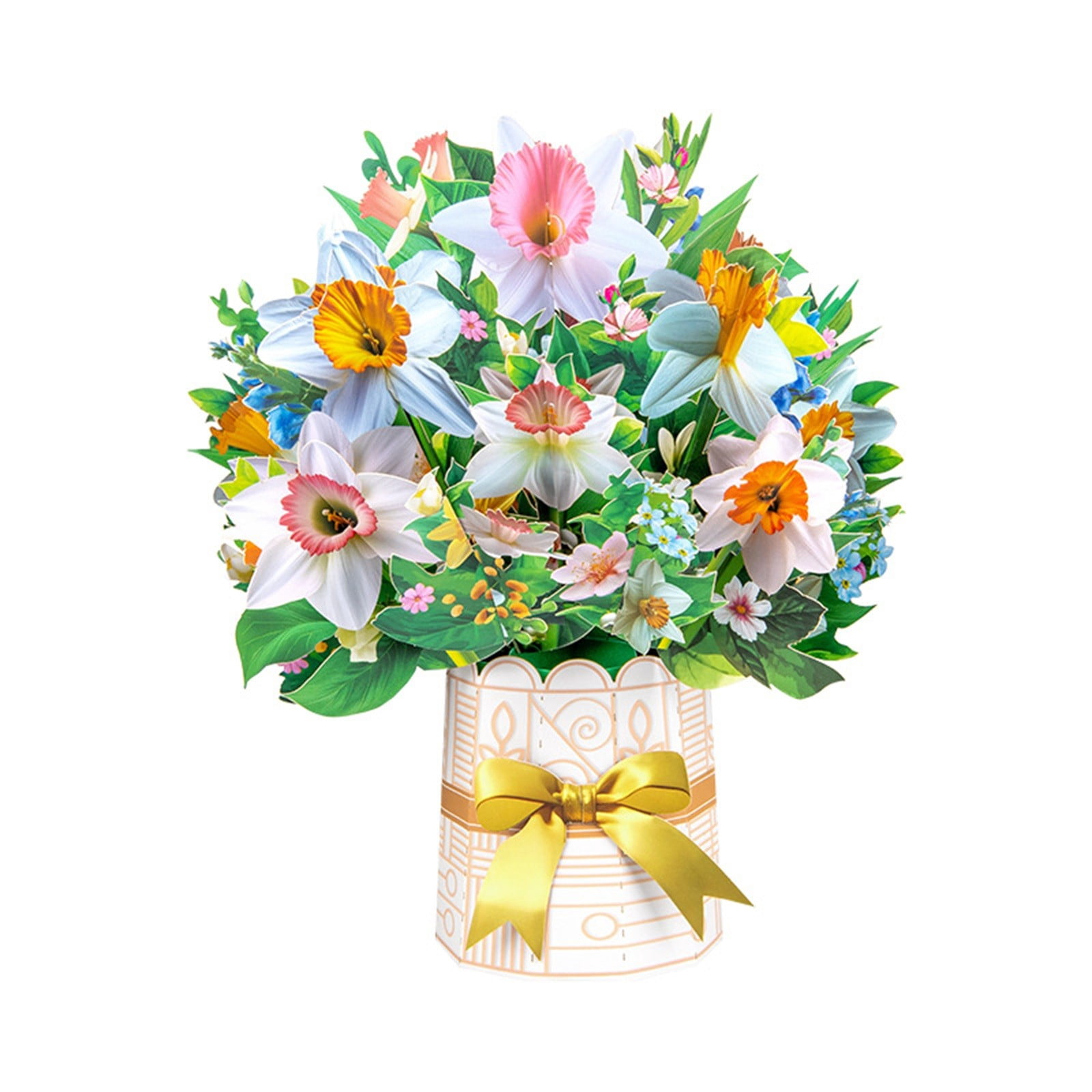 XIANXIAN Paper Flower Pop Up Cards, Lilies Flower Bouquet Card Popup 3D ...
