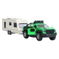 thumbnail image 1 of XIANXIAN Pickup Truck Trailer Towing Toy Camper 2 in 1 Playset RV Motorhome Toys for Boys Diecast Model Car Metal Pull Back Toy Cars 1/36 Scale SUV Doors Open Light Sound Kids Birthday Gifts, 1 of 6