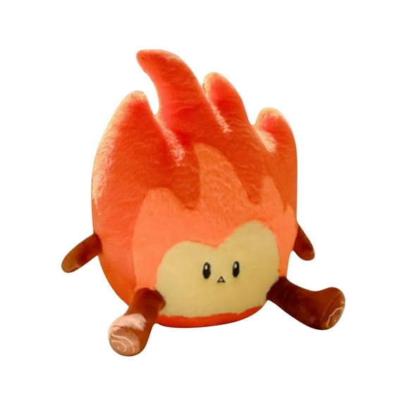 XIANXIAN Simulation Campfire Plush Pillow, Bonfire Stuffed Plushie Toys Fake Fire Firewood Plush Pillow for Outdoor Camping Room Decor