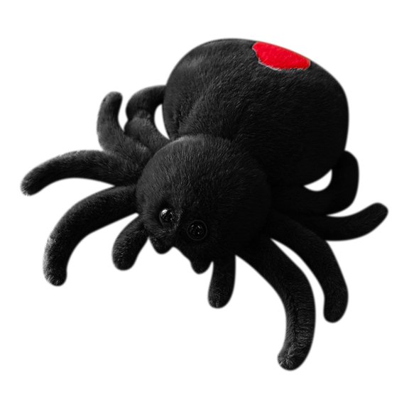 XIANXIAN Soft Jumping Spider Plush Giant Spider Stuffed Animal Toy 9.84 inch Cute Realistic Huggable Large Plush Throw Pillow Doll Gift for Kids Sofa Room Decor
