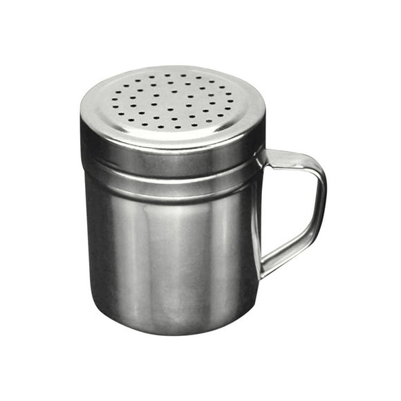 ​​XIANXIAN Stainless Steel BBQ Powder Shaker - Fine Mesh Seasoning Bottle with Handle for Outdoor Grilling, Spice Dredging, or Baking Sugar/Cocoa Sprinkling​​ 