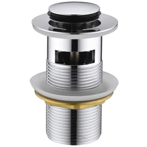 XIANXIAN Tip-Toe Tub Drain with 1-Hole Overflow Cover, Toe Touch Bathtub Drains Stopper Replacement, Tub Drain and Overflow Kit