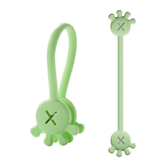 XIANXIAN Twisted Wire Organizer 10Pcs Cable Cable Clips Cable Organizers Reusable Silicone Cords Organizers Multipurpose Silicone Magnet Ties for Home School