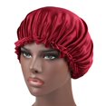 thumbnail image 1 of XIANXIAN Womens Satin Lined Bonnet Hats Reversible Sleeping Beanie Hat with Silk Lining for Women's Natural & Curly Hair, 1 of 2