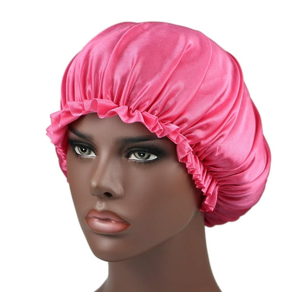XIANXIAN Womens Satin Lined Bonnet Hats Reversible Sleeping Beanie Hat with Silk Lining for Women's Natural & Curly Hair