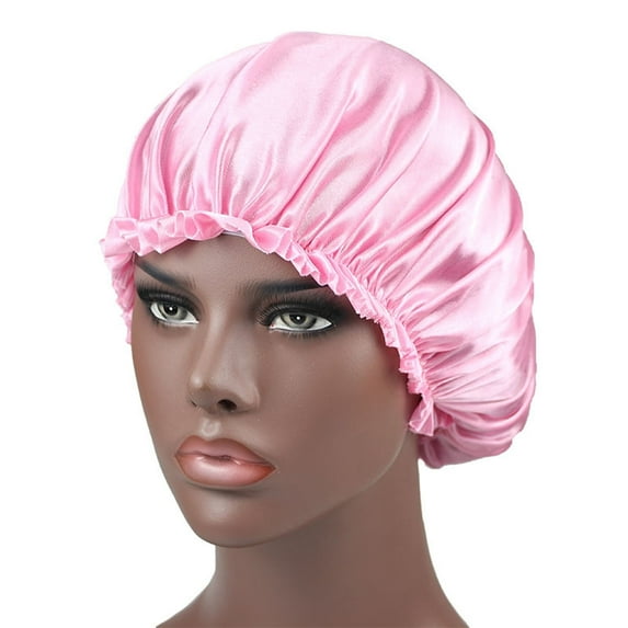 XIANXIAN Womens Satin Lined Bonnet Hats Reversible Sleeping Beanie Hat with Silk Lining for Women's Natural & Curly Hair