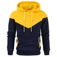 thumbnail image 1 of XIAOCHA Athletic Hoodies for Men Geometric Color Block Hooded Top Side Pockets Comfortable Workout Hoodie, 1 of 6