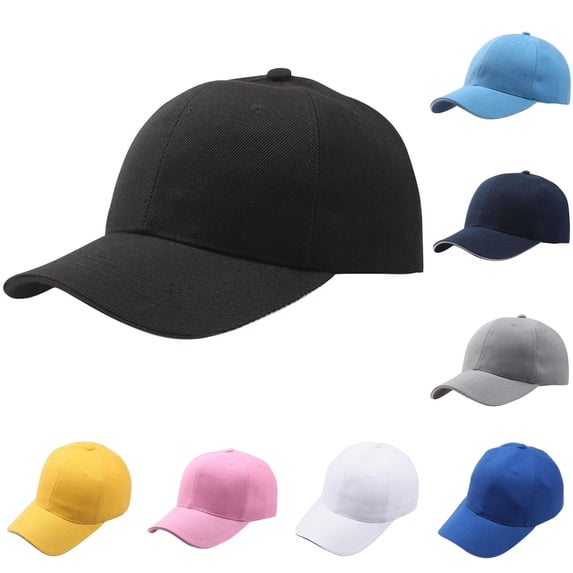 XIAOCHA Blank‑Panel Baseball Cap for Mens Solid Build for Outdoor Farm Visit Baseballhatcovers,Black