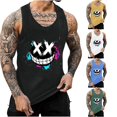 thumbnail image 1 of XIAOCHA Cartoon Print Tank Top For Men Sleeveless Crew Neck Workout Casual Muscle Shirt, 1 of 4