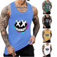 thumbnail image 1 of XIAOCHA Cartoon Print Tank Top For Men Sleeveless Crew Neck Workout Casual Muscle Shirt, 1 of 4