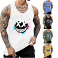 thumbnail image 1 of XIAOCHA Cartoon Print Tank Top For Men Sleeveless Crew Neck Workout Casual Muscle Shirt, 1 of 4