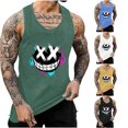thumbnail image 1 of XIAOCHA Cartoon Print Tank Top For Men Sleeveless Crew Neck Workout Casual Muscle Shirt, 1 of 4