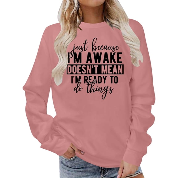 XIAOCHA Christmas Letter Sweatshirt for Women Loose Crew Neck Pullover Top Holiday Parties Trendy Sweatshirts