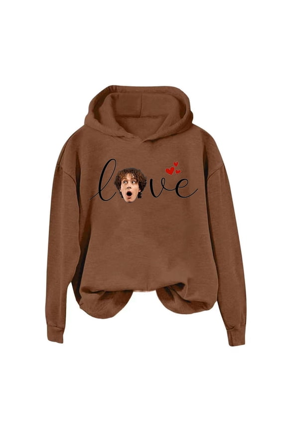 Couple Pullover Custom Diy Love Design Relaxed Fit Hoodie Couple'S Daily Hoodie