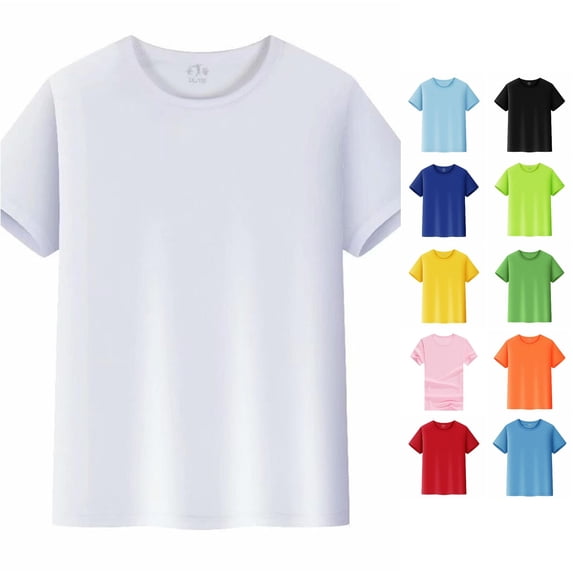 XIAOCHA Crew Neck Tee for Men Short Sleeve Regular Fit Basic Daily Shirts