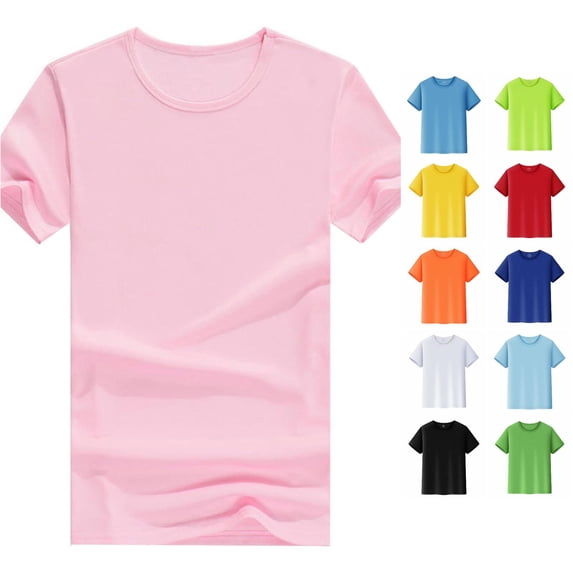 XIAOCHA Crew Neck Tee for Men Short Sleeve Regular Fit Basic Daily Shirts