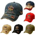 thumbnail image 1 of XIAOCHA Distressed Printed Dad Hat for Men Adjustable Hat Band Sports Party Baseball Cap for Daily Ball Cap,Navy, 1 of 5