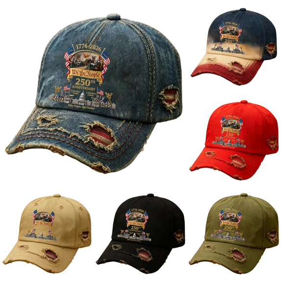 XIAOCHA Distressed Printed Dad Hat for Men Adjustable Hat Band Sports Party Baseball Cap for Daily Ball Cap,Navy