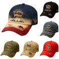 thumbnail image 1 of XIAOCHA Distressed Printed Dad Hat for Men Adjustable Hat Band Sports Party Baseball Cap for Daily Ball Cap,White, 1 of 5