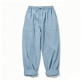 thumbnail image 1 of XIAOCHA Drawstring Waist Pants for Men Casual Everyday Relaxed Fit Baggy Trousers, 1 of 6