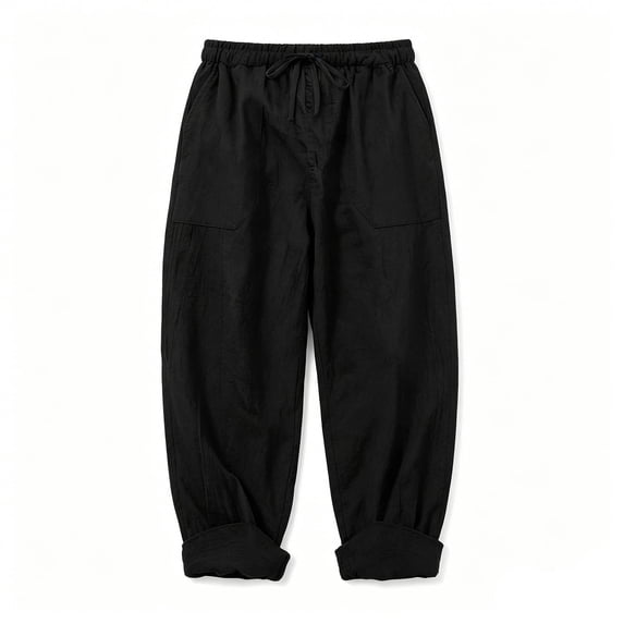 XIAOCHA Drawstring Waist Pants for Men Casual Everyday Relaxed Fit Baggy Trousers