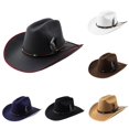 thumbnail image 1 of XIAOCHA Feather Accent Cowgirlhat Womens Adjustable Hat Band Outdoor Rodeo Western Cowboy Hat,Grey, 1 of 4