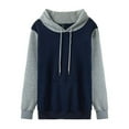 thumbnail image 1 of XIAOCHA Hoodies for Men Loose Color Block Kangaroo Pocket Top Soft Casual Streetwear Hoodie, 1 of 2