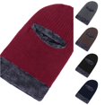 thumbnail image 1 of XIAOCHA Fleece‑Trim Balaclava for Men Rib‑Knit Hats Outdoor‑Use Winter Hood,Red, 1 of 4