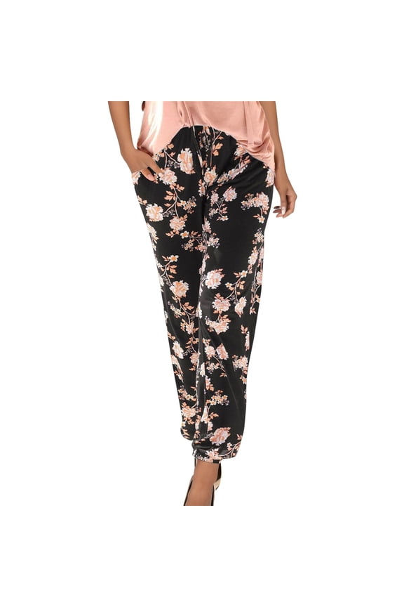 Floral Print Jogger Pants for Women Drawstring ed Trousers Summer Streetwear Bottoms